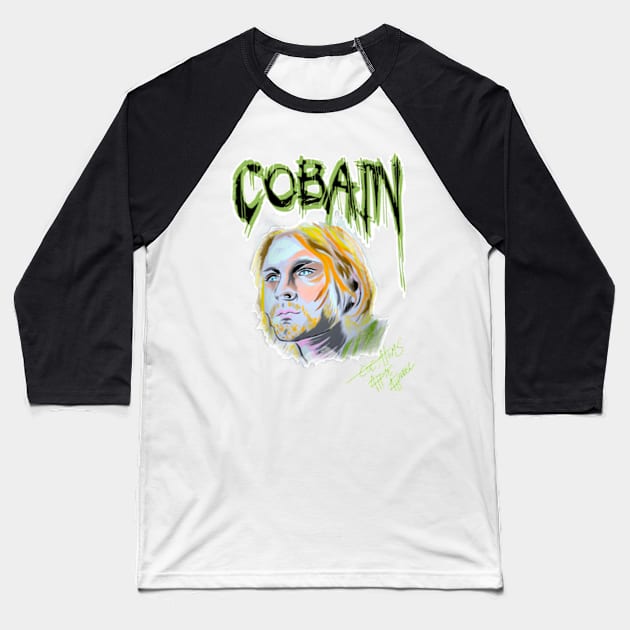 Kurt cobain nirvana Baseball T-Shirt by Eve Atoms Apple